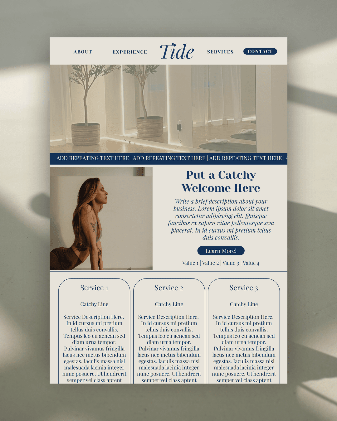 Tide Showit Website Template
